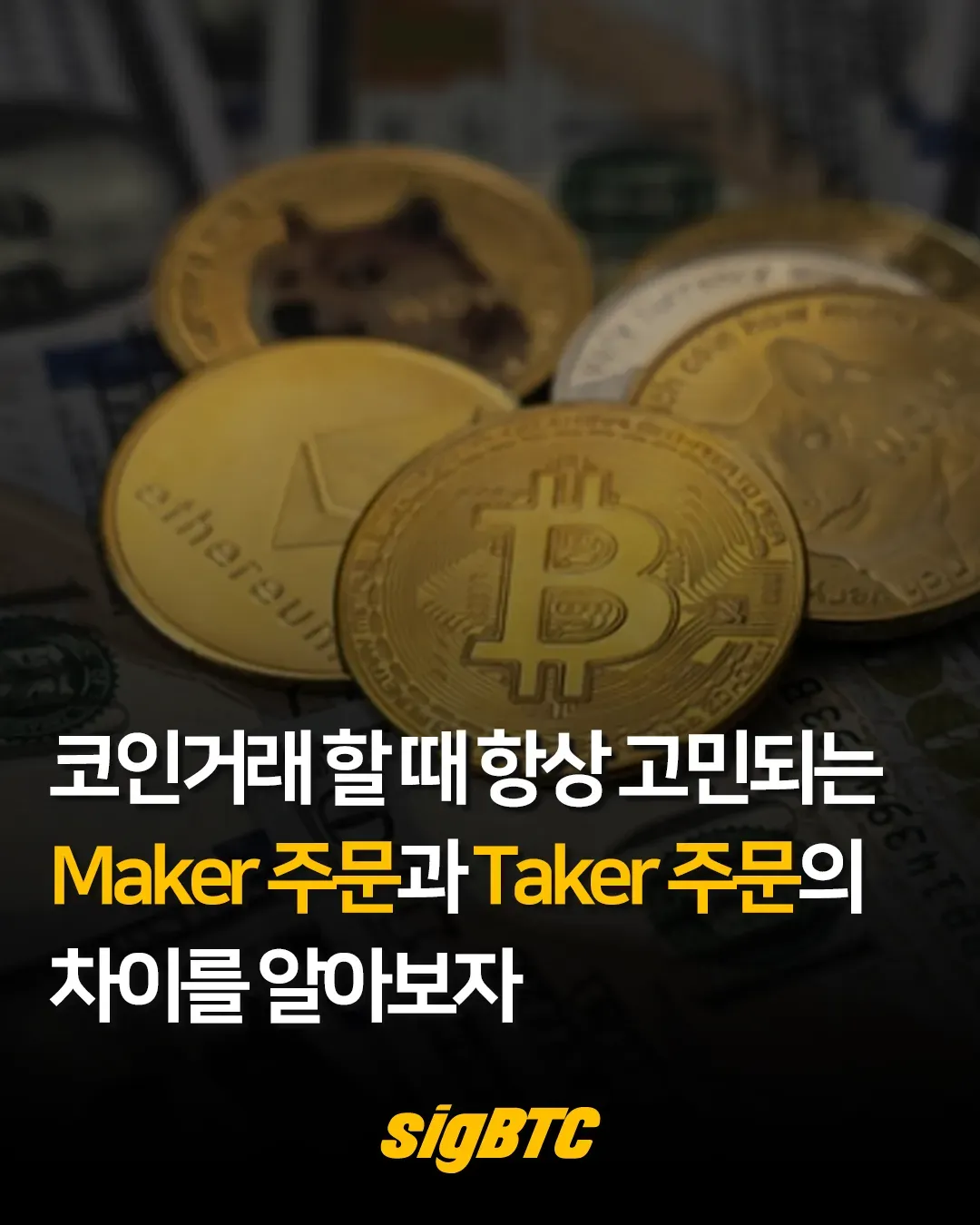 코인 거래 할때 알아두면 유용한 시장가(Maker) 주문과 지정가(Taker) 주문에 대해 알아보기 | 시그비트 커뮤니티